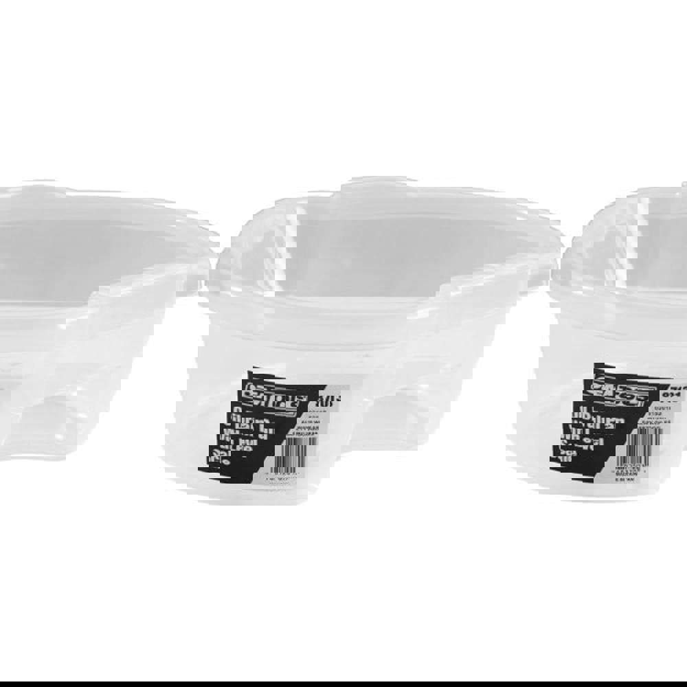 Oil Drain Containers; Container Size: 4.5L ; Overall Length: 4.30 ; Overall Width: 13 ; Features: Transparent Design Lets You See the Volume Level; Built-in Level Scale Lets You Measure Volume; Built-in Shelf For Draining Filters